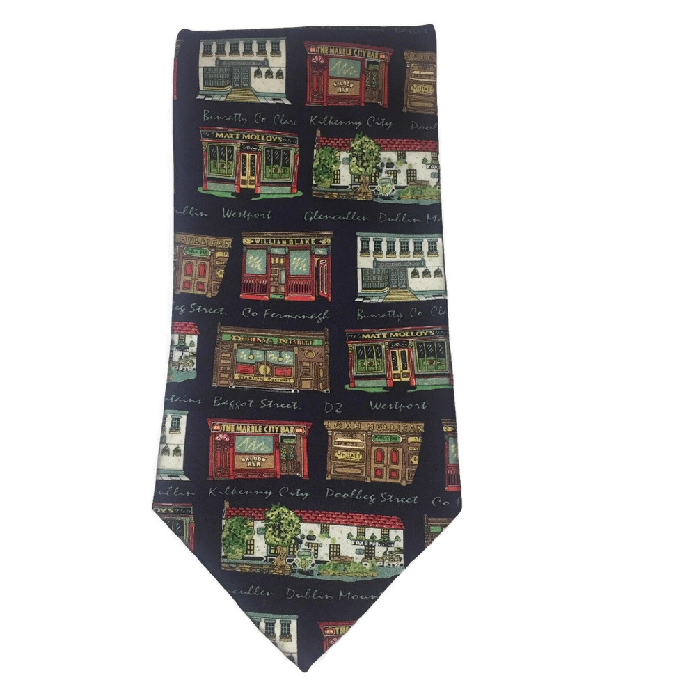 Pubs Of Ireland Mens Silk Tie